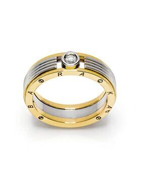 BARAKA SZ. 8.5 Men's Yellow & White Gold White Diamond Ring AN211461GBLU180008